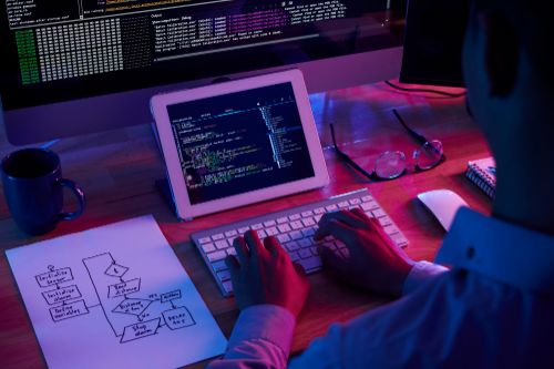 Custom Software Development Company 3 developer coding software